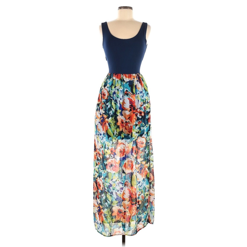 LeLis Navy & Floral Maxi Dress